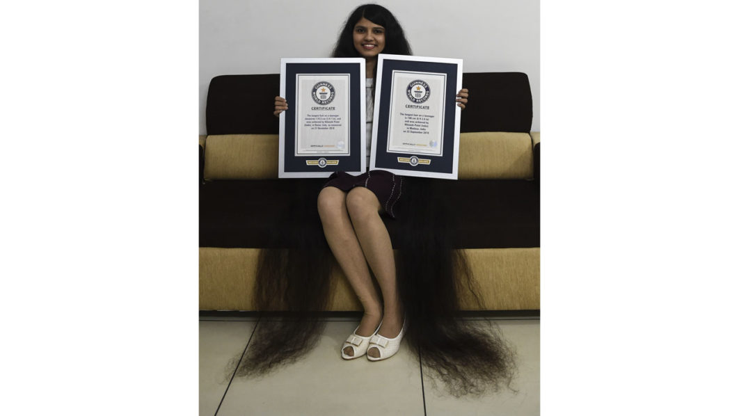 INDIA-GUINNESS-RECORD-LONG-HAIR