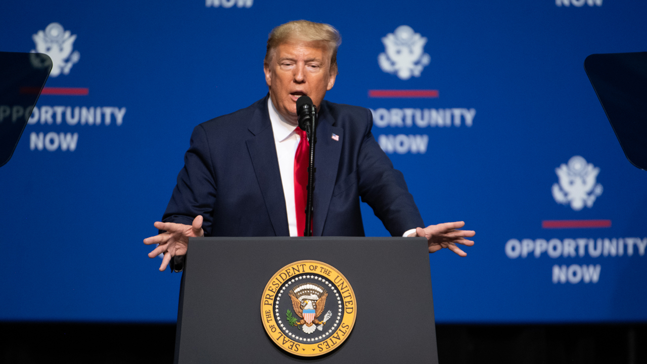 President Trump Speaks At Opportunity Now Summit In North Carolina