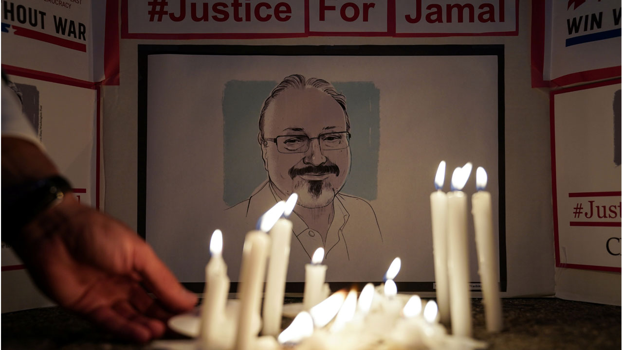 A Vigil is held at Saudi Embassy for Journalist Jamal Khashoggi