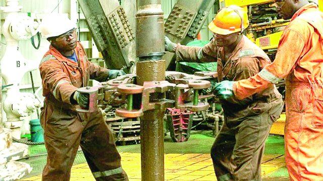 Oil workers
