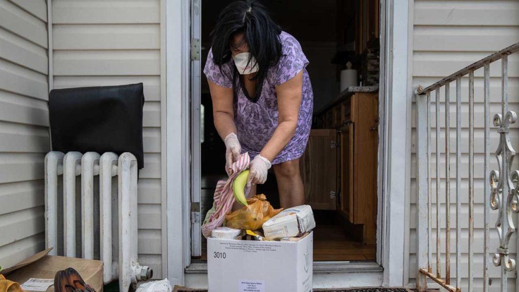 Volunteers Distribute Food Aid To Immigrant Families In Long Island