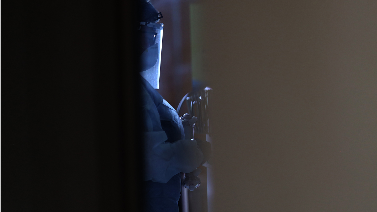 Health Care Professionals Work On The Frontlines Of COVID-19 Pandemic In Maryland Hospital