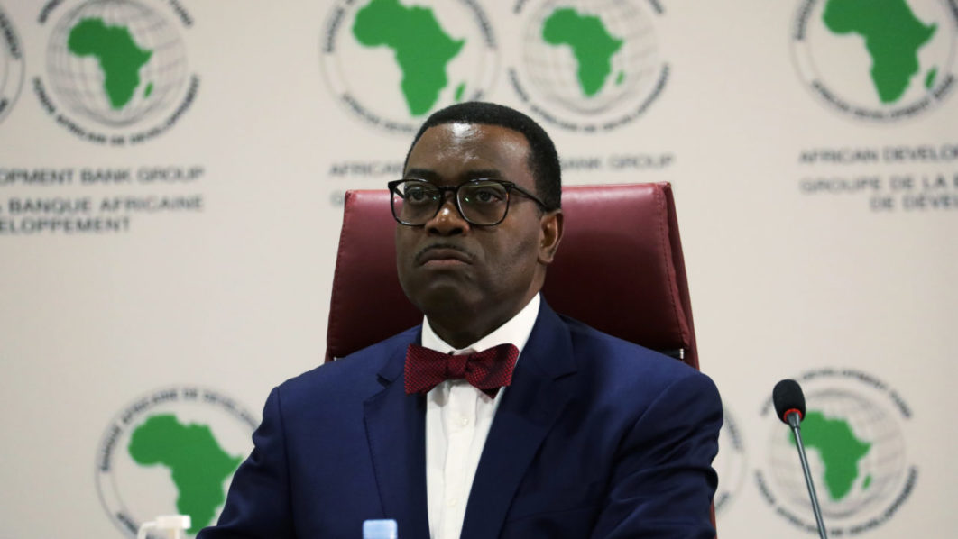 Akinwumi Ayodeji Adesina, President of the African Development Bank Group, attends a meeting of the 2020 African Economic Outlook report in Abidjan