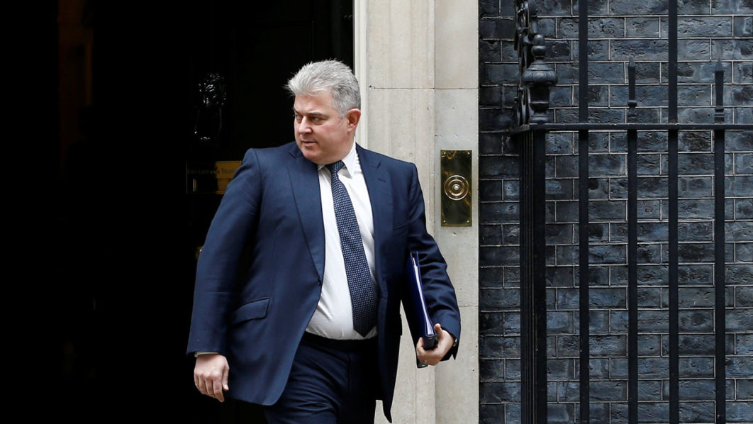 Members of Britain’s cabinet meet at Downing Street in London