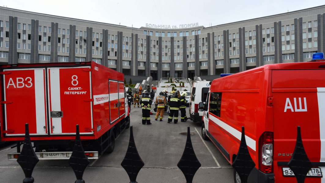 RUSSIA-HEALTH-VIRUS-HOSPITAL-FIRE