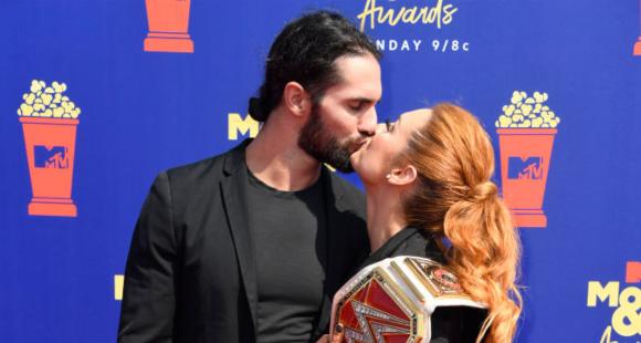 Seth Rollins and Becky Lynch