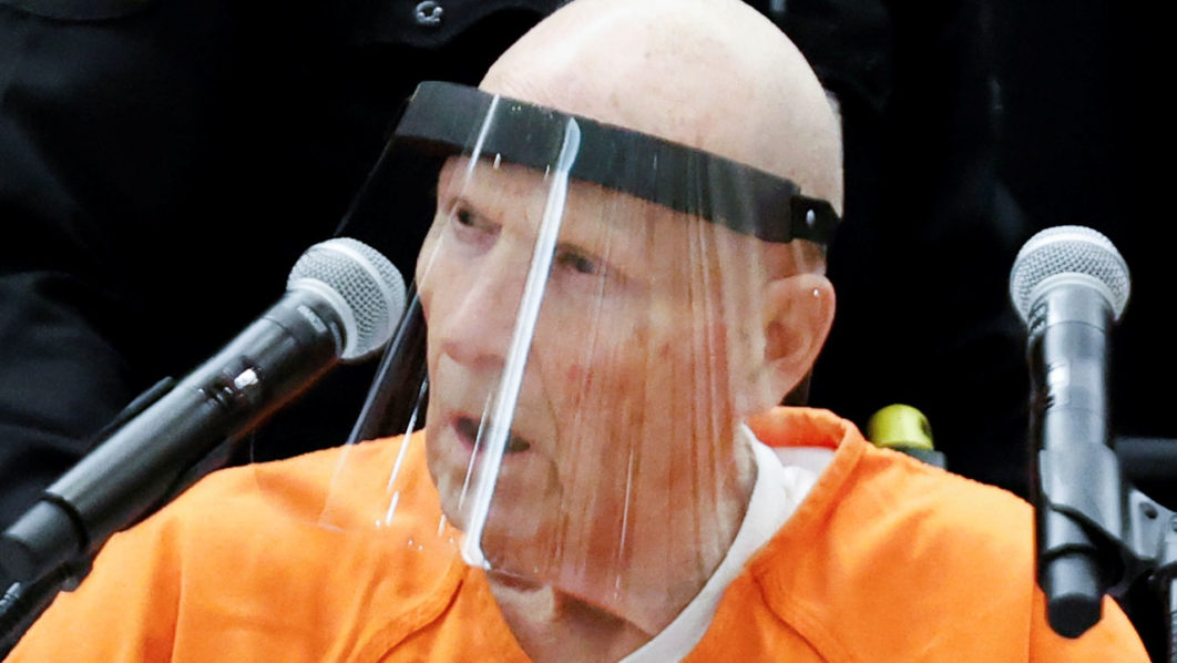 Former police officer Joseph James DeAngelo Jr. attends a hearing in Sacramento