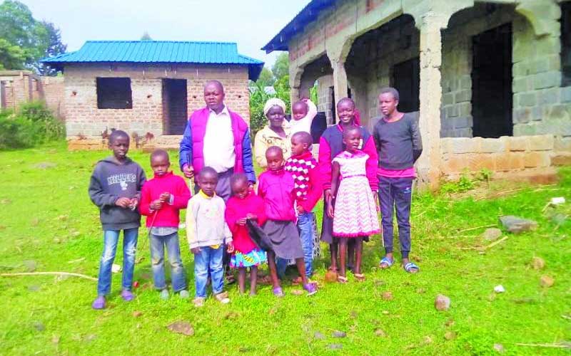 Moses Mandangura with his family
