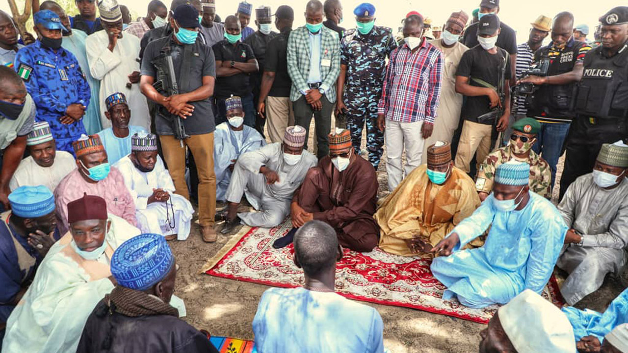 Pic.9. Gov. Zulum visits Gubio symphatises with insurgency attac