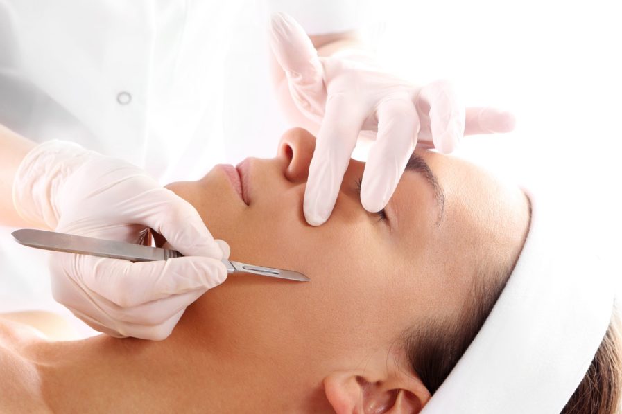 Dermaplanning at a spa. Photo Royalty