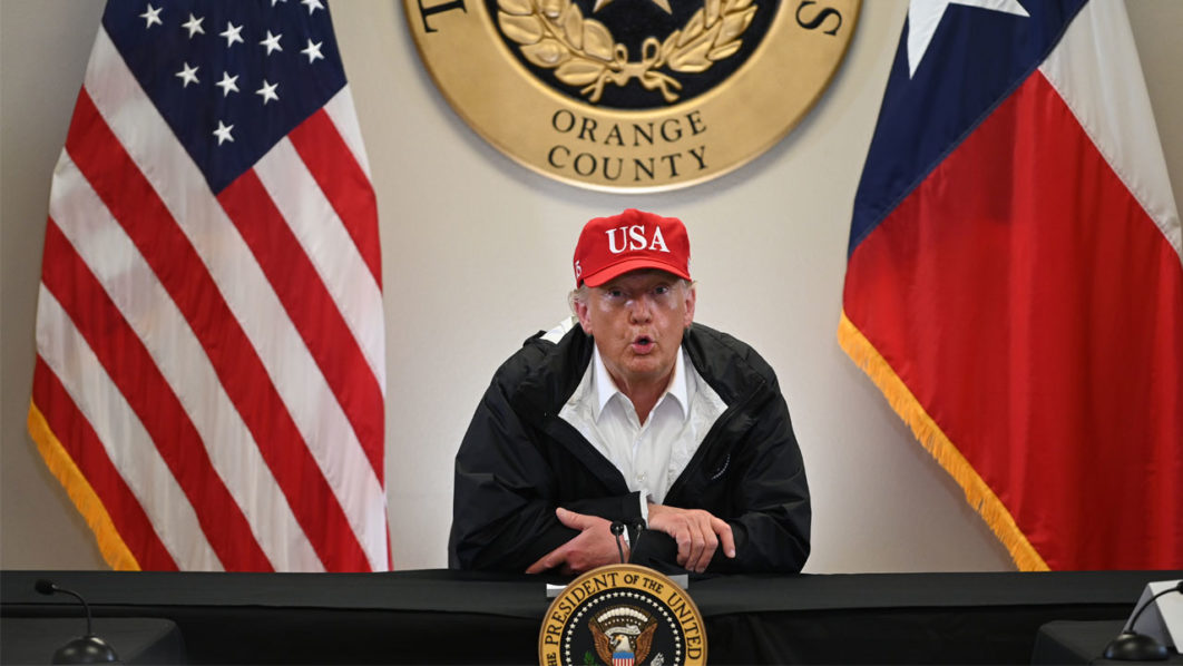 Trump tours areas devastated by Hurricane Laura