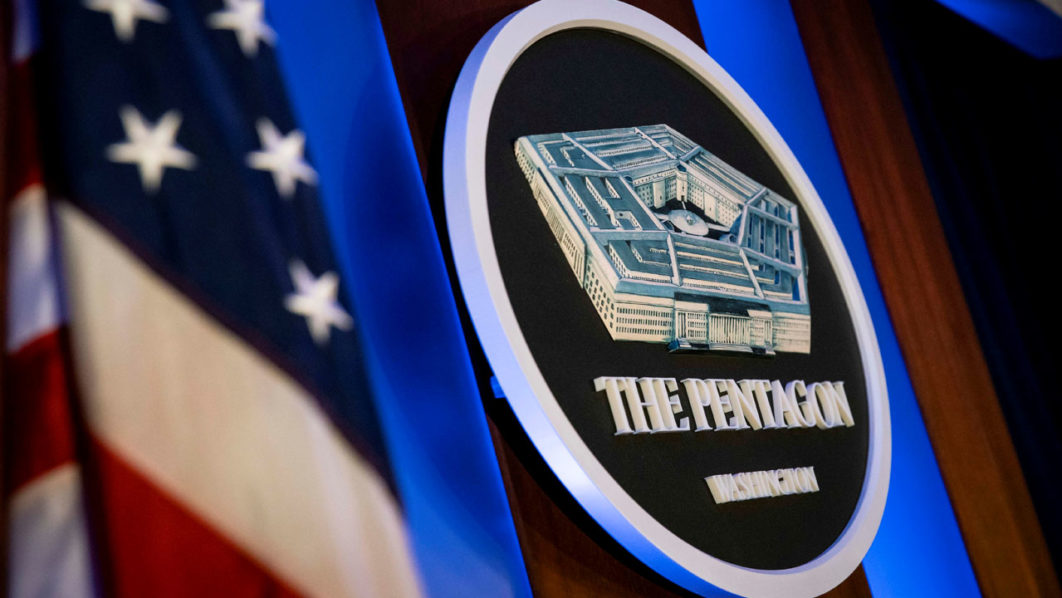 FILE PHOTO: The briefing room at the Pentagon in Arlington, Virginia