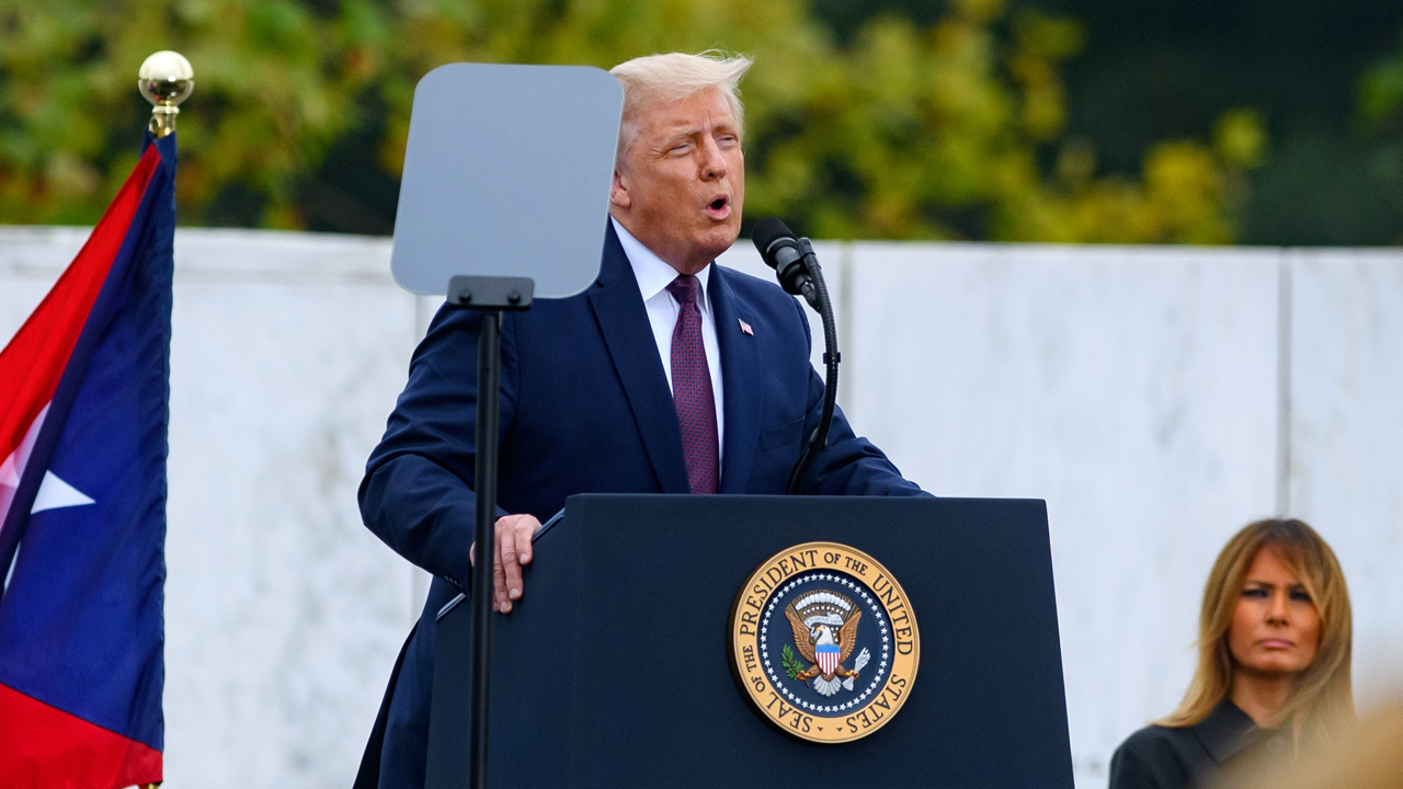 Donald Trump And Joe Biden Attend 9/11 Commemoration In Shanksville, PA