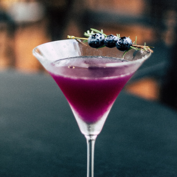 Purple rain cocktail