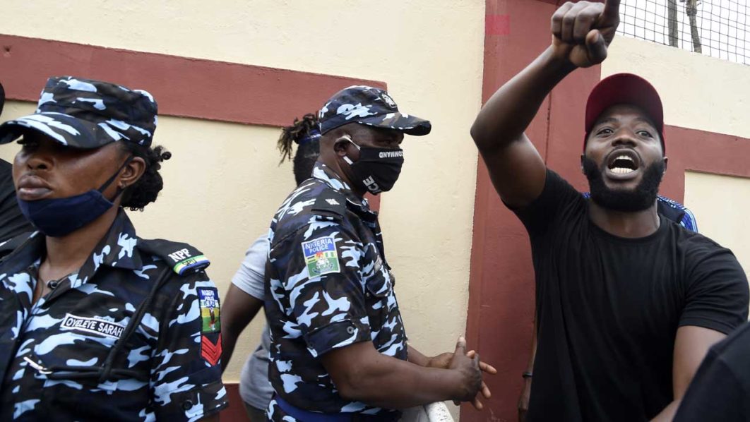 NIGERIA-CRIME-POLICE-DEMONSTRATION