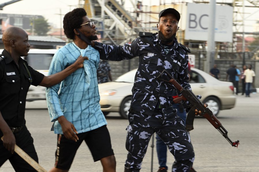 NIGERIA-POLICE-DEMO