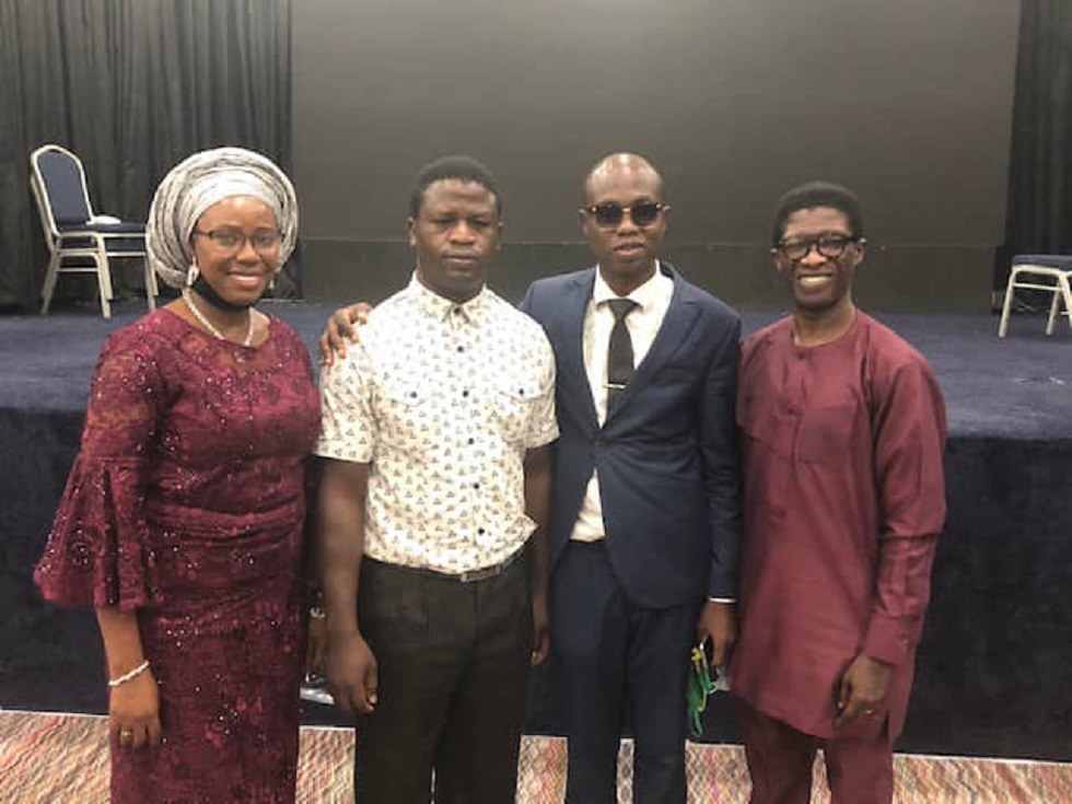 Pastor Funmilayo Adetoyese-Olagunju (left), Joseph Omoare, Adesola Ajayi, and Dr. Jummy Adetoyese-Olagunju after the Thanksgiving service