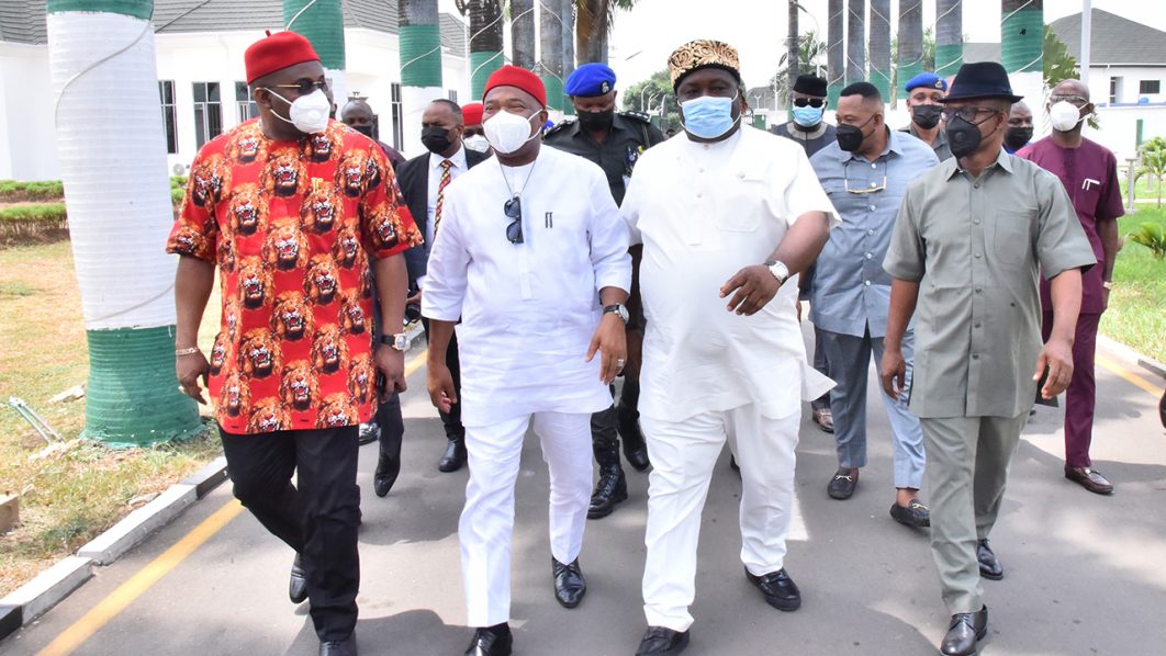 Pic 7 Senate Committee on Petroleum visits Uzodimma in Owerri