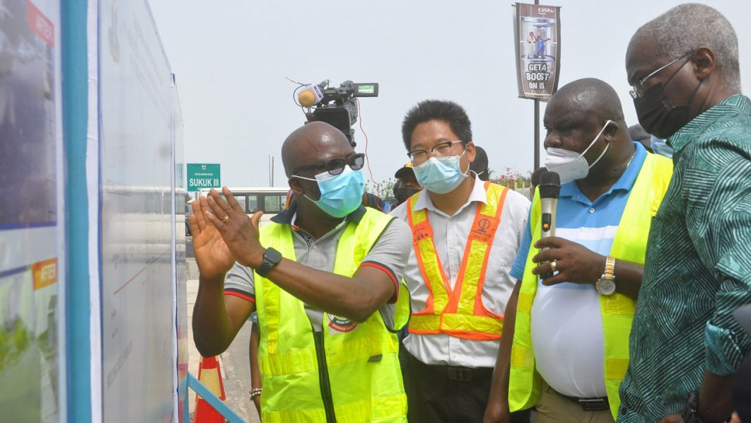 Pic 6 Inspection of ongoing rehabilitation of Outer Marina Road