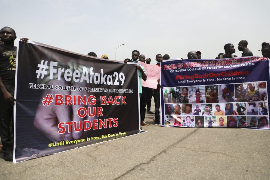 NIGERIA-DEMONSTRATION-KIDNAPPING