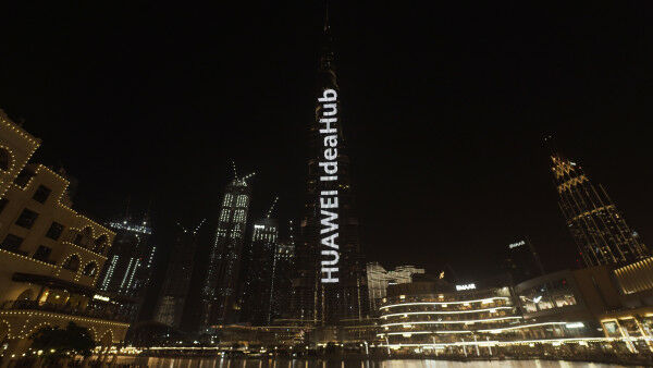 The world’s tallest building – Burj Khalifa, lit up by HUAWEI IdeaHub