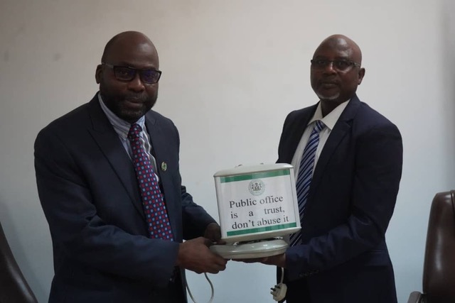 ICPC Chairman, Prof. Bolaji Owasanoye, SAN_ AND CCB Chairman, Prof. Mohammed Isa