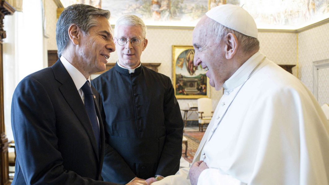 Antony Blinken and Pope Francis