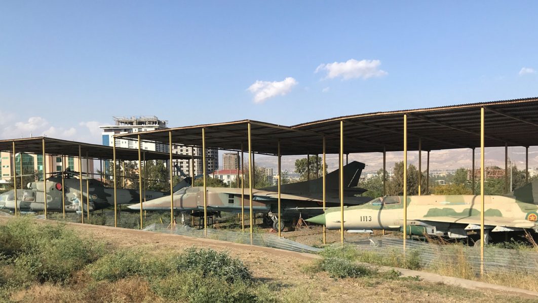 Military aircraft seized by Tigrayan rebels from the communist military regime during the war that ended in 1991 are seen outside a museum that commemorates the Òliberation struggleÓ of Tigrayans in Mekelle
