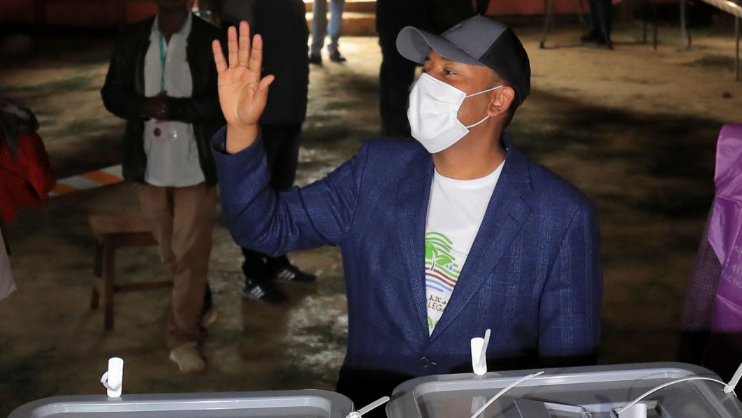 Ethiopian PM Abiy Ahmed votes during parliamentary and regional elections, in Beshasha