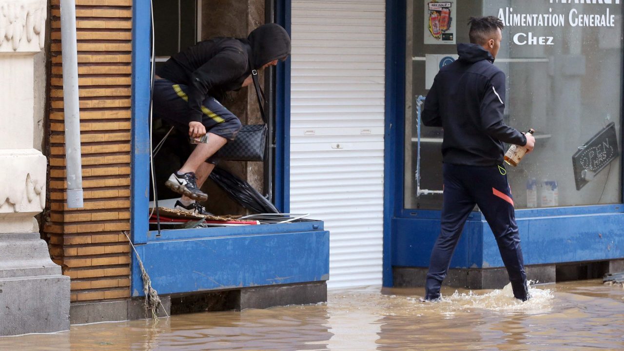 BELGIUM-WEATHER-FLOODS