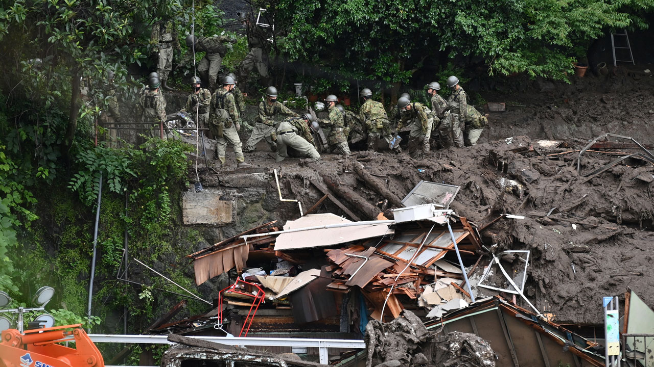 JAPAN-WEATHER-LANDSLIDE