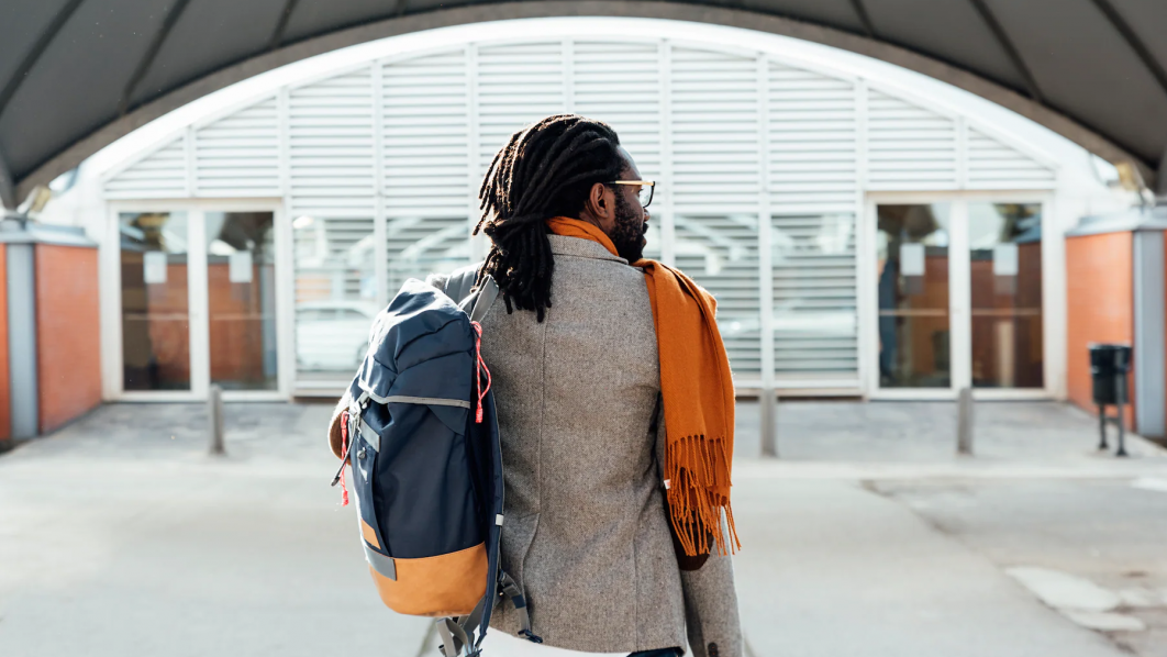 Solo black man travelling
