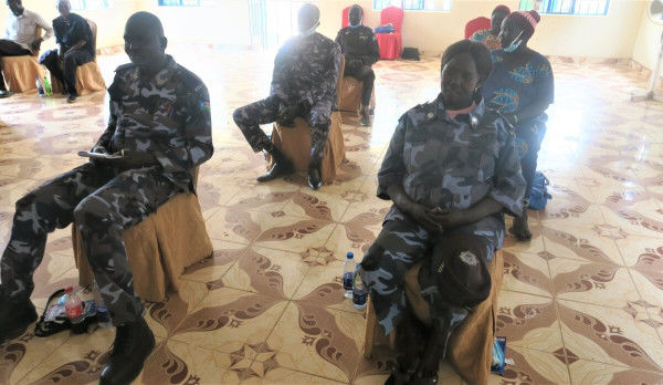 United Nations Police (UNPOL) officers conduct two-day refresher training for national policing counterparts in Warrap