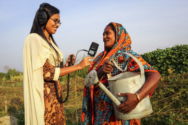 African small-scale farmers use radio and mobile phones to send a message of optimism and caution to world leaders attending Food Systems Summit