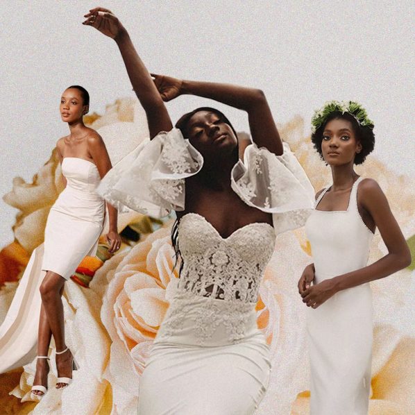 Images courtesy of Amsale, Imad Eduso and Naomi Deru. Design by Tiana Crispino