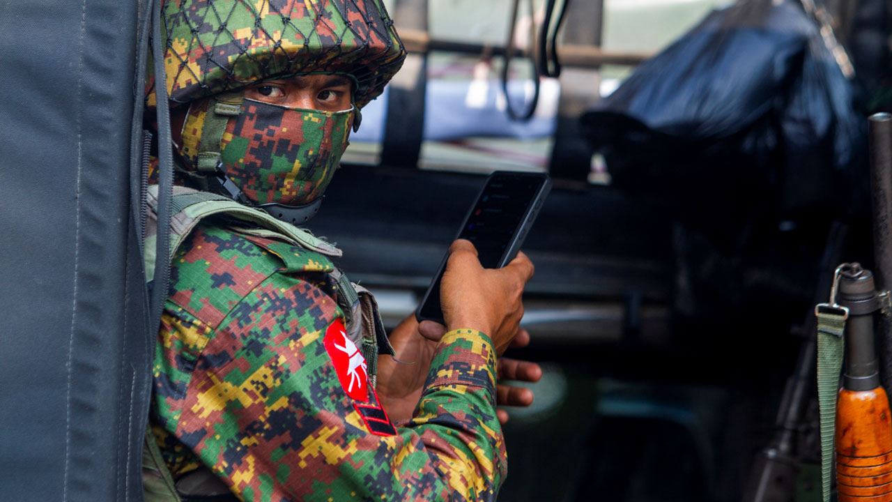 Protest against the military coup, in Yangon