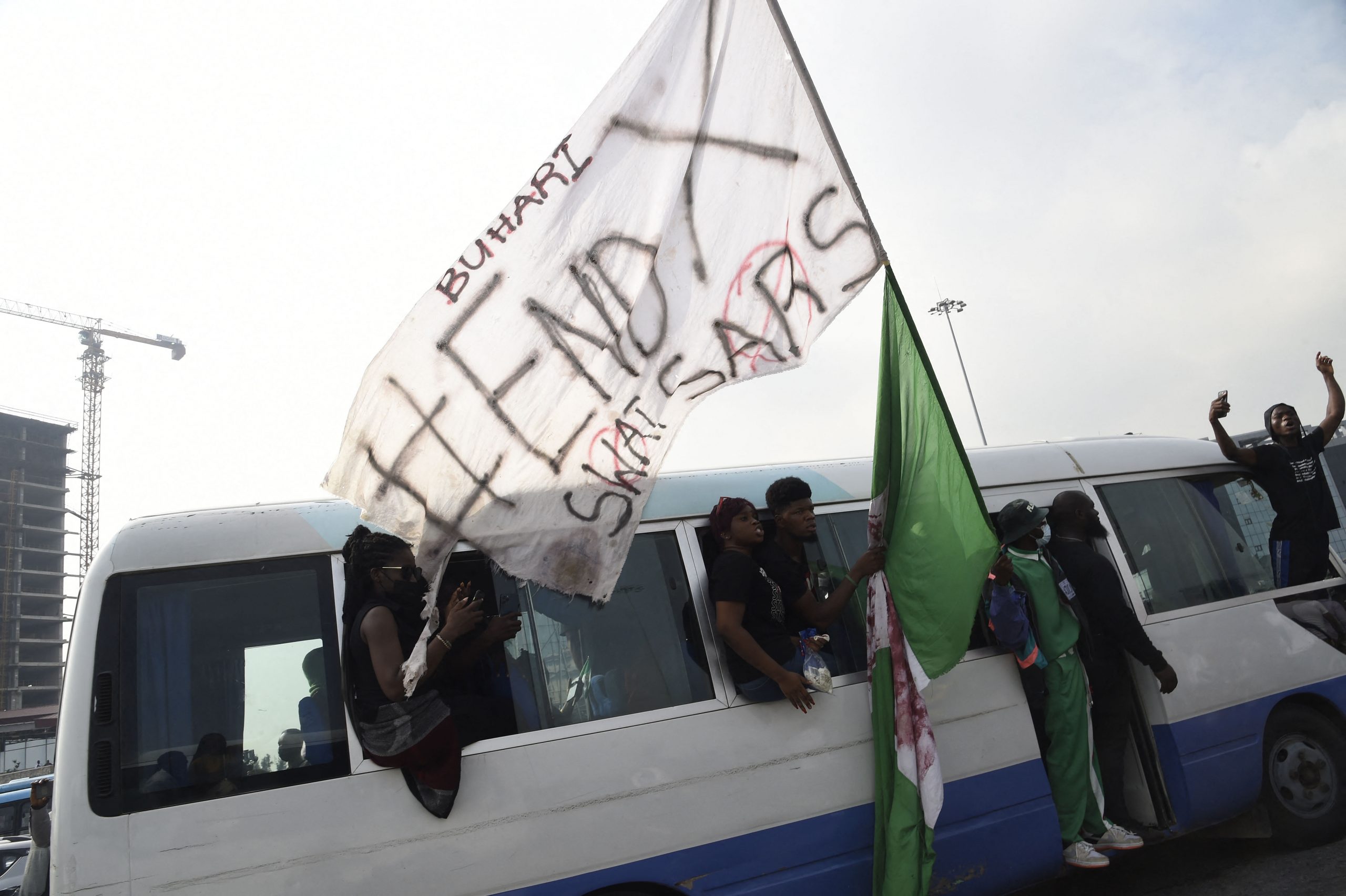 NIGERIA-DEMONSTRATION-POLICE