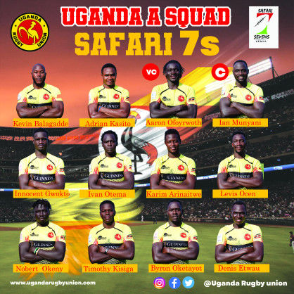 Uganda A Men’s Squad for Safari 7s Named