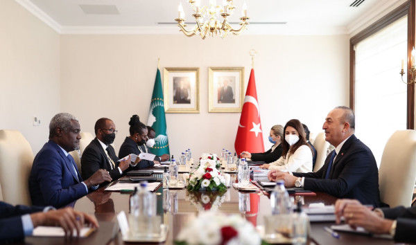 Meeting of Foreign Minister Mevlüt Çavusoglu with Moussa Faki Mahamat, Chairperson of the Commission of the African Union, 30 September 2021