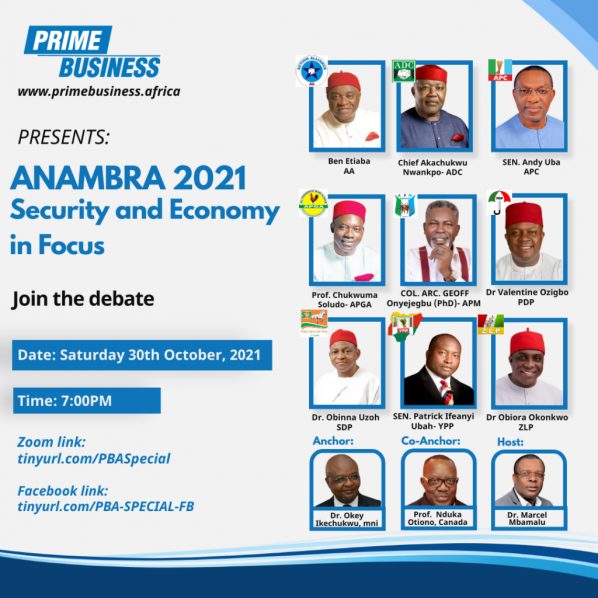 Prime Business Election Debate: Governorship Candidates Pledge Security, Economic Revival For Nigeria’s Southeast State, Anambra