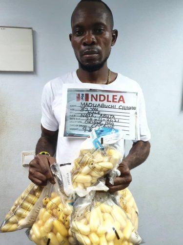 Maduabuchi Chinedu Drug intercepted at Abuja airport