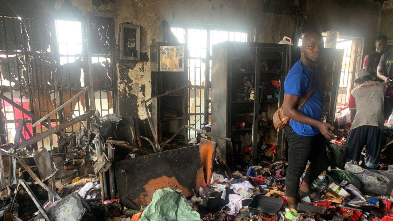 Burnt shop