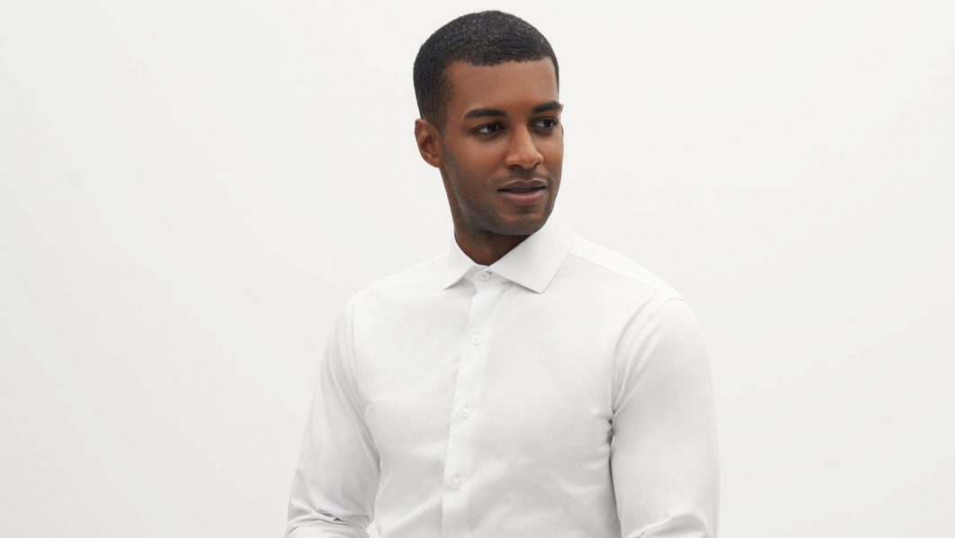 Men’s Classic White Dress Shirt Photo SuitShop