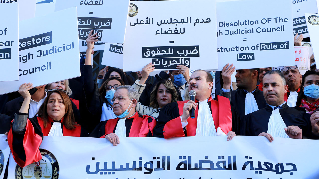 TUNISIA-POLITICS-JUDGES-DEMO