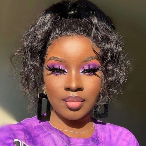 Purple eyeshadow on black skin. Photo P.O.I.S.E