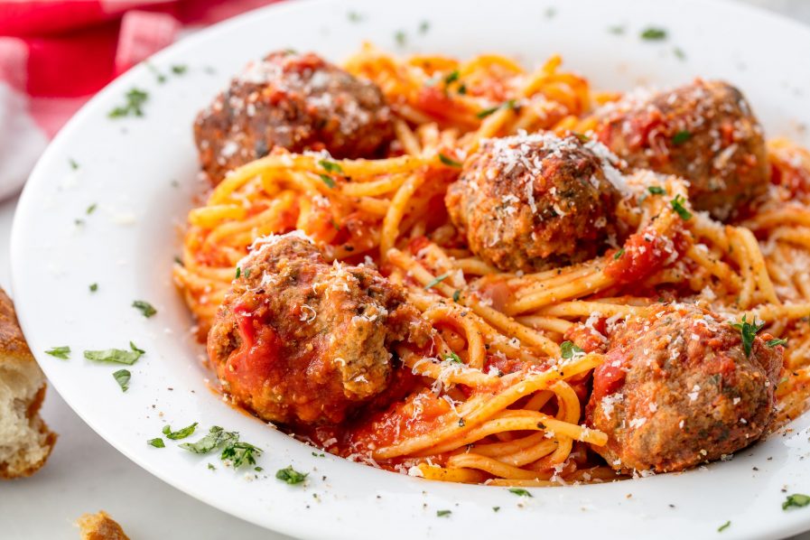 Spaghetti and Meatballs photo Delish