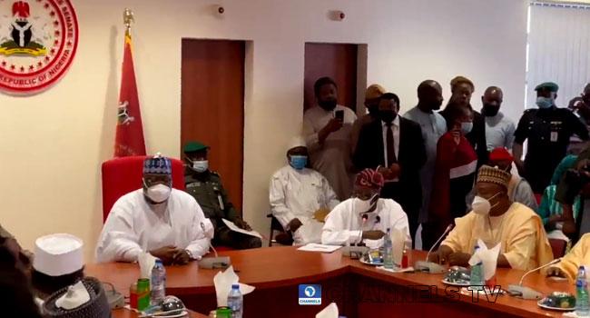 Tinubu with Senators