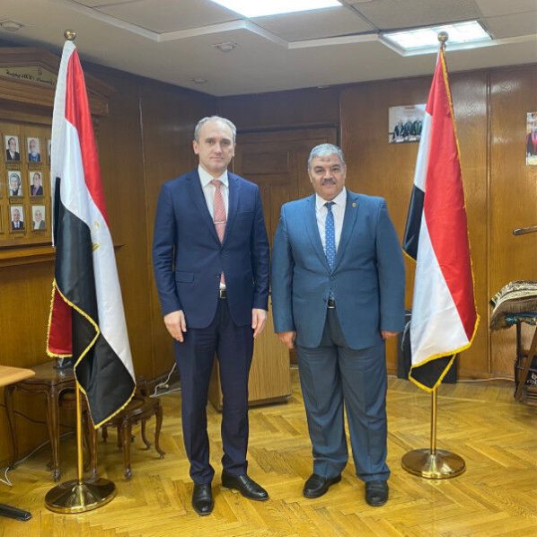 Ambassador of Belarus S.Terentiev met with the President of the Sadat Academy for Management Sciences