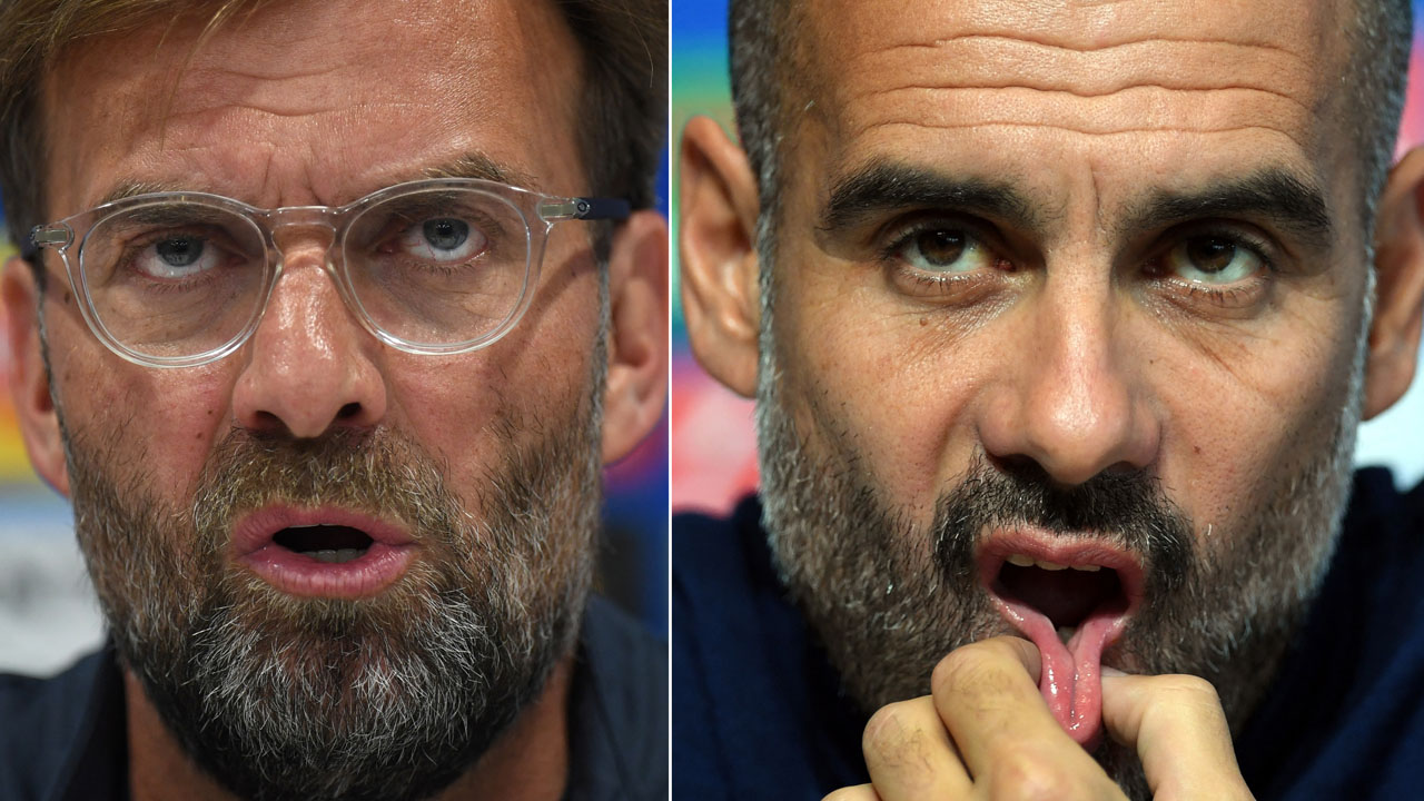 Jurgen Klopp and Pep Guardiola