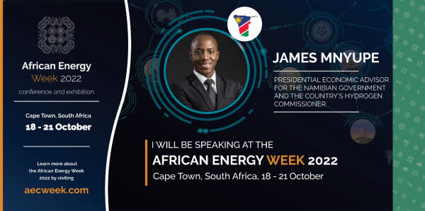 Namibian Hydrogen Commissioner James Mnyupe to Drive Green Hydrogen Dialogue and Multi-Billion Dollar Hydrogen Projects at African Energy Week (AEW) 2022